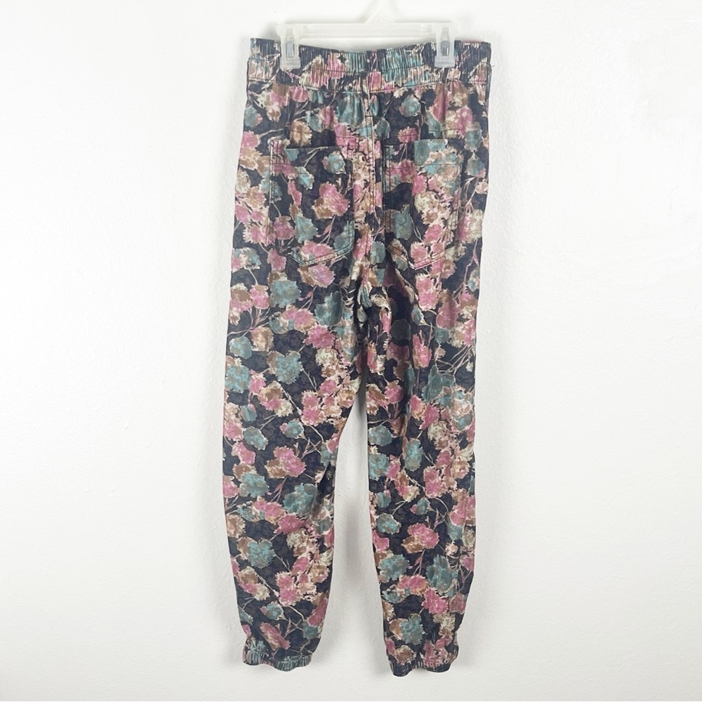 ANTHROPOLOGIE Anisa Floral Corduroy High Rise Elastic Waist Joggers XS Boho